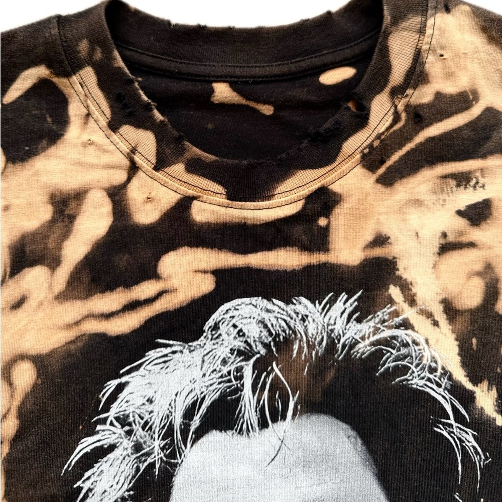 Upcycled Punk Rock Band Graphic Tee | Bleach Dyed Grunge Streetwear T-Shirt - Picture 6 of 7